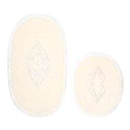 Mijölnir Melek - Crema, Juego de 2 Alfombrillas de Baño Antideslizantes